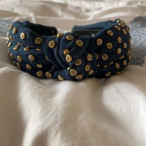 Lele Sadoughi embellished Denim Headband